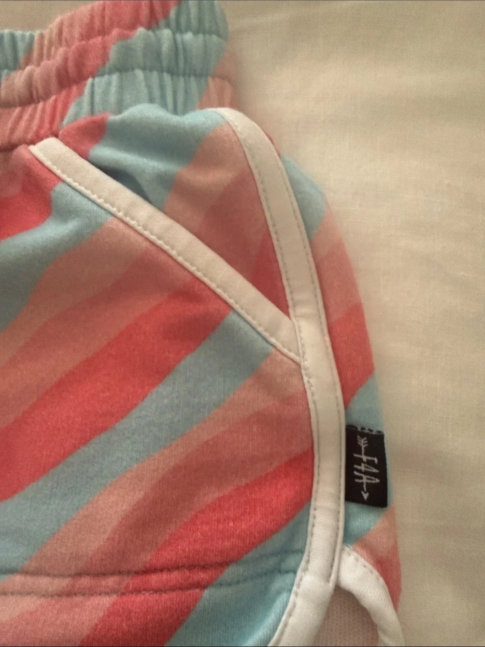 Feather 4 Arrow Cotton 3 pc Set - Aqua 2 Tees & Striped Shorts sz 6 and 5